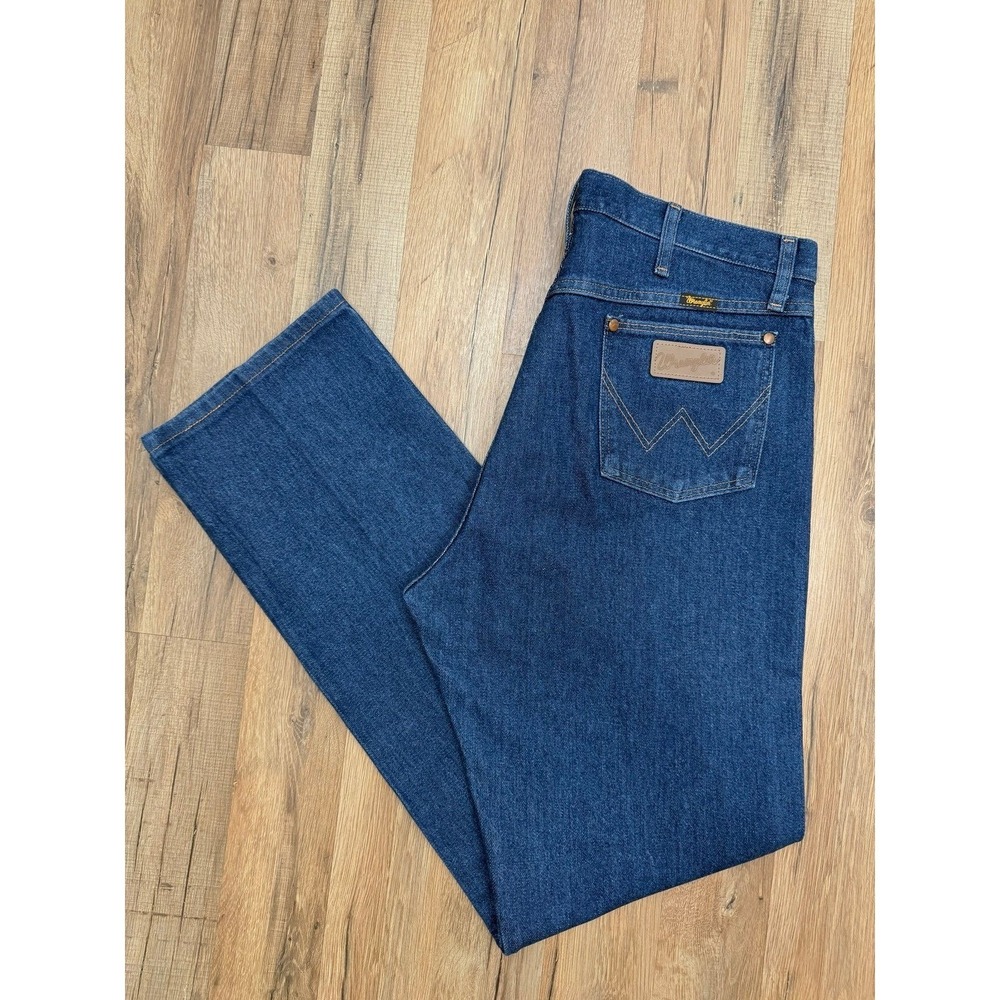 Wrangler‎ 13MWZ Jeans Mens 36x34 Dark Wash Western Straight Leg NWOT